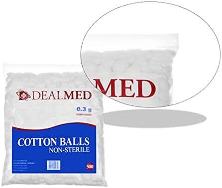 DEALMED MEP PREAD PAD וכדורי כותנה חבילה חבילה | רפידות מעוקרות של גמא חיטוי וכדורי כותנה עם תיק נעול